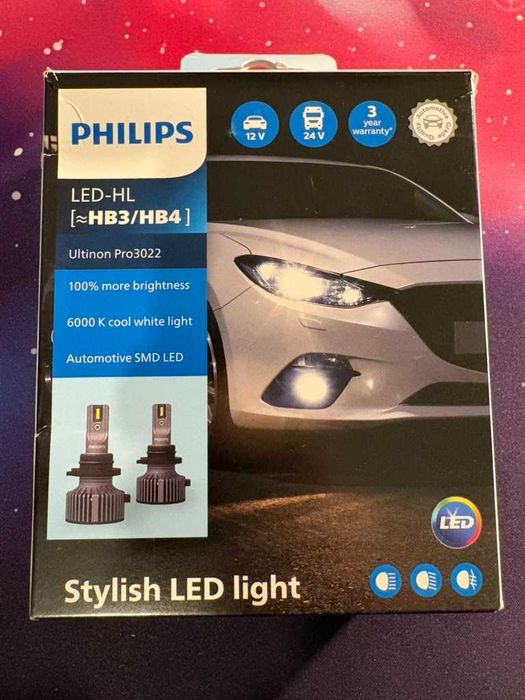 Світлодіодні лампи Philips Ultinon Pro3022 LED HB3/HB4 6000 К