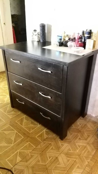 Комод натуральный массив бука бренд  Эстелла цвет венге