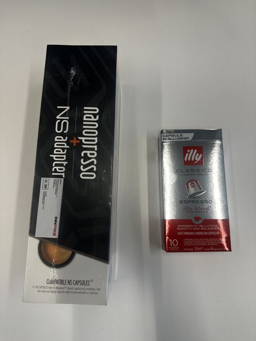 Przenośny ekspres do kawy + adapter do kapsułek