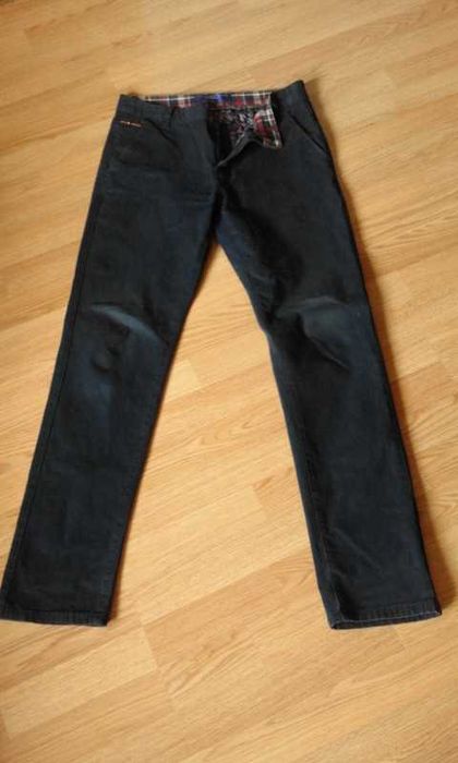 spodnie granatowe męskie nogawka prosta M
