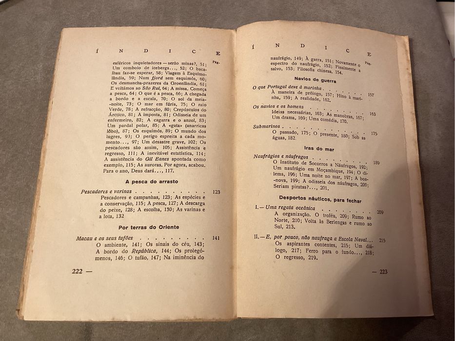 Livro “Fainas do Mar” de Frederico Cruz 1946. Raro.