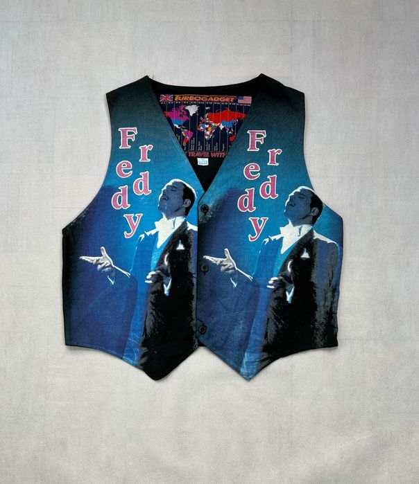 80’s Vintage Freddy Mercury Turbogadget over print rare vest