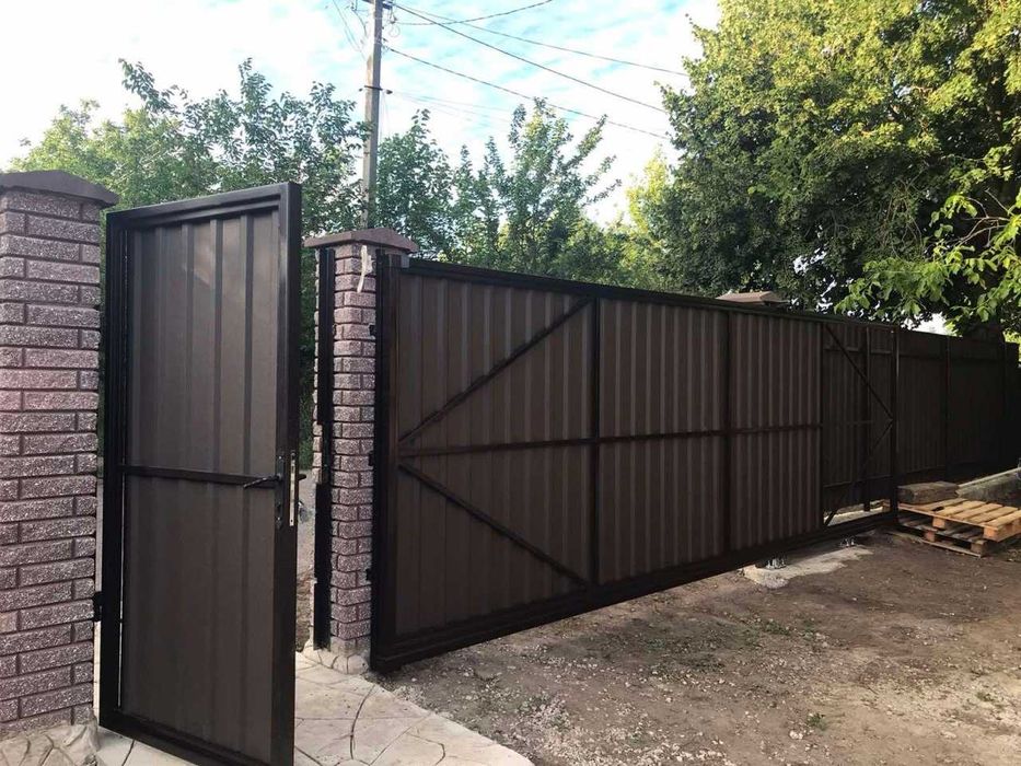 ВОРОТА Откатные / Відкатні, Каркас відкатних воріт, Каркас воріт з т-профілю