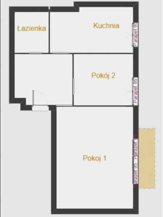 Nowe mieszkanie, 54m2 dwa pokoje, balkon