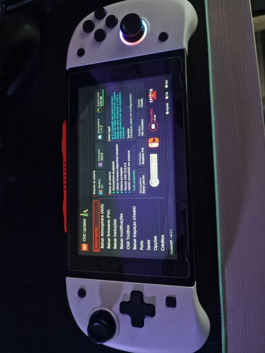 Nintendo Switch desbloqueada + acessórios