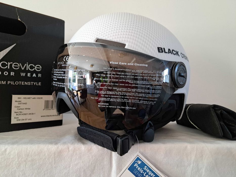 Kask narciarski Black Crevice Gstaad Carbon White M 54-57cm