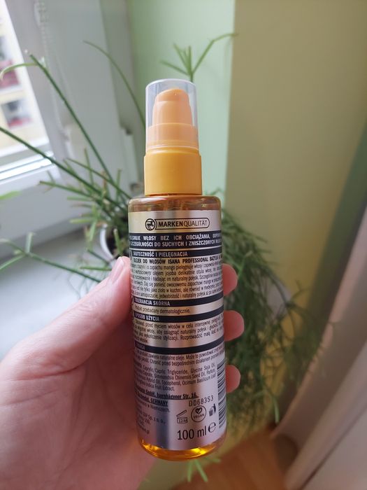 Olejek do włosów bazylia i mango. Isana, 100ml