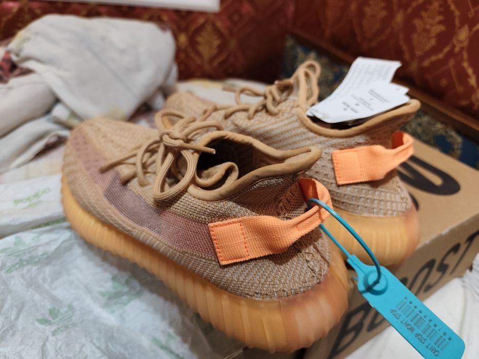 Yeezy boost v2 350 clay оранжеві ізі бусти преміум кросівки стиль