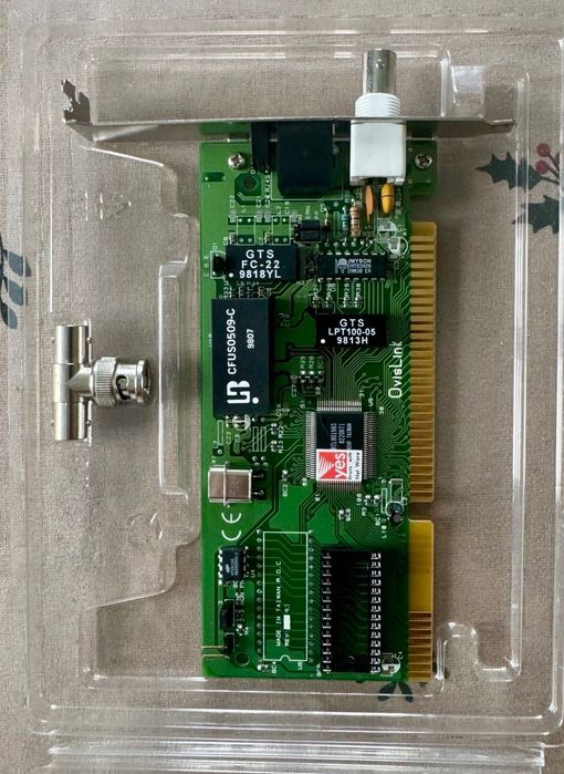 Езернет Карта ISA Ethernet Card 10Mbps BNC/RJ 8019R ISA