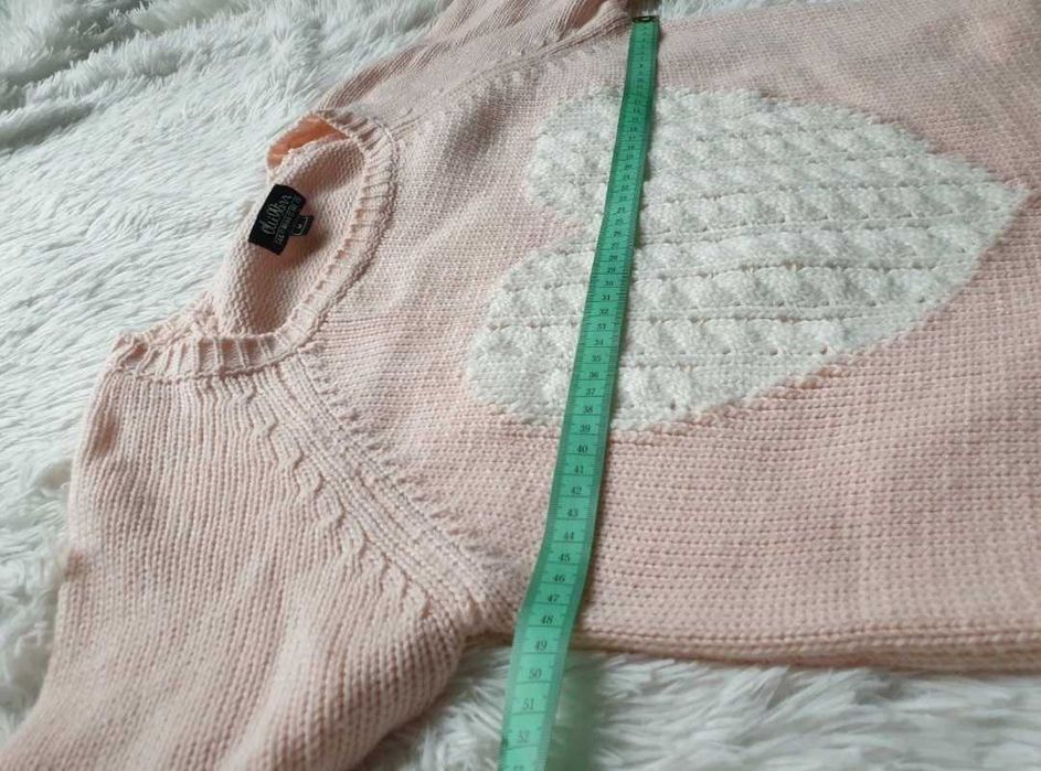 Sweterek, pudrowy róż M