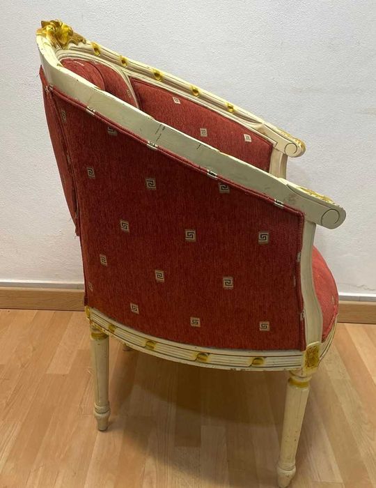 Poltrona  bergère com um encosto, sofá ou cadeirão, cadeira