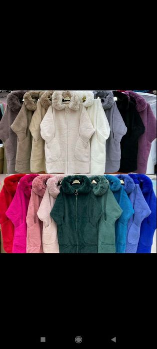 Płaszcz Alpaka na suwak/kaptur,futerko