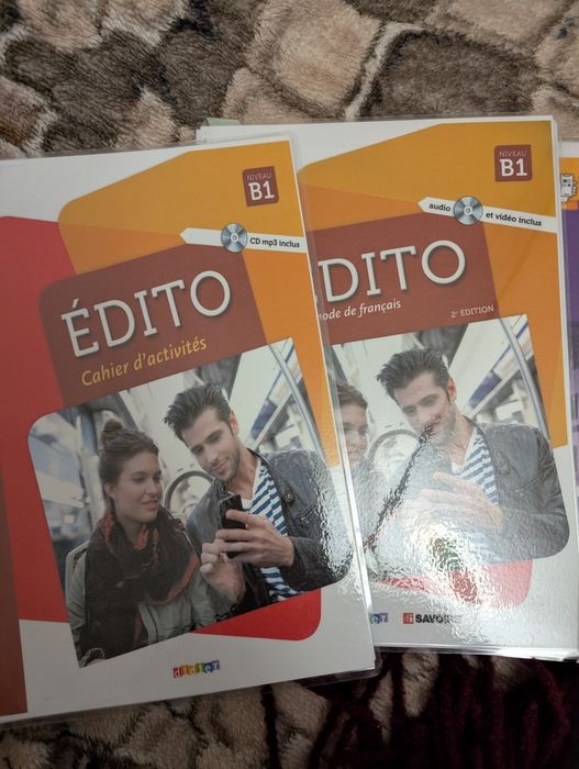 Підручники з французької мови Édito B1 (Livre + Cahier) — абсолютно нові