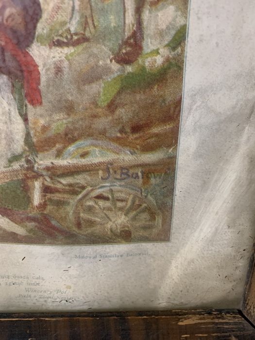 Stara litografia „straż Polska „ Stanisław Batowski