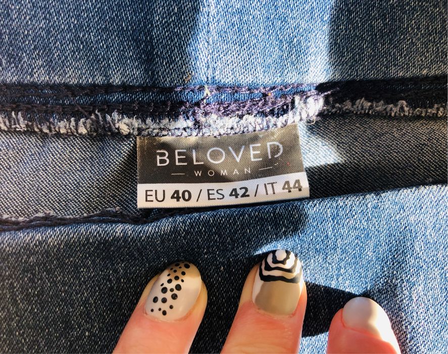 Spodnie damskie jeansowe 40 slim na gumce