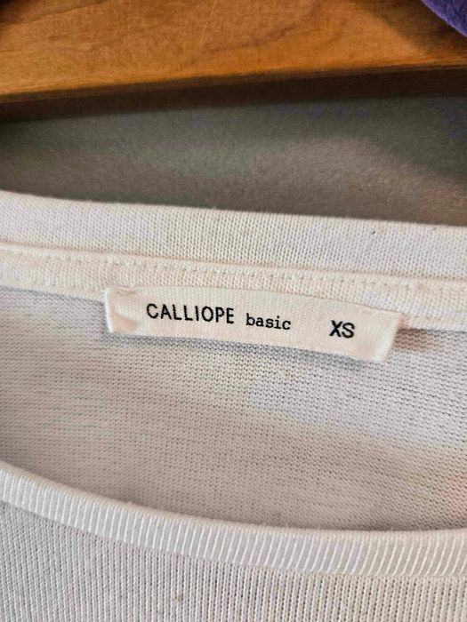 Bluzka koszulka biala na długi rękaw Calliope basic XS