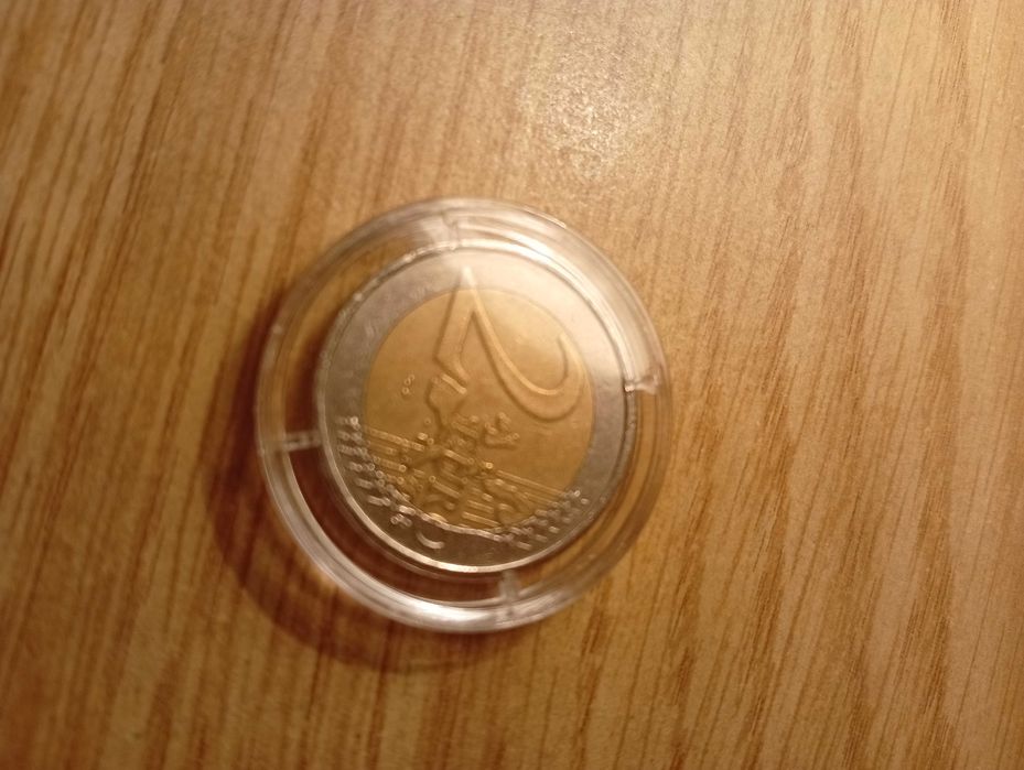 Moneta 2 eu Francja,osobliwa.