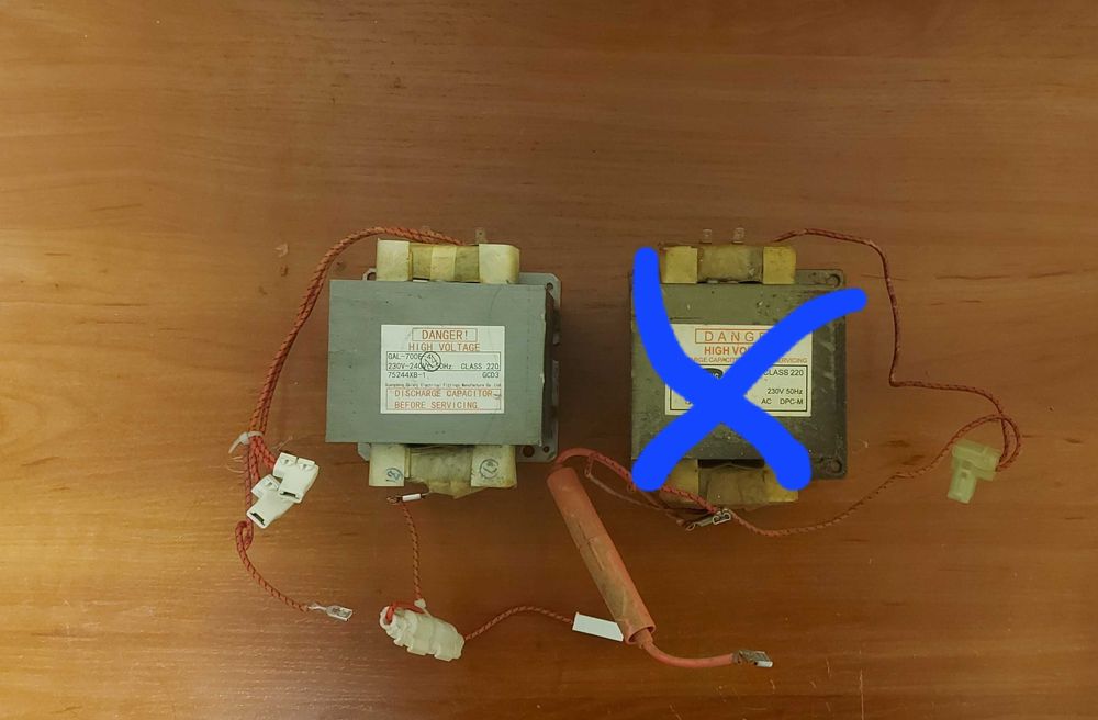 Трансформатори від мікрохвльовки