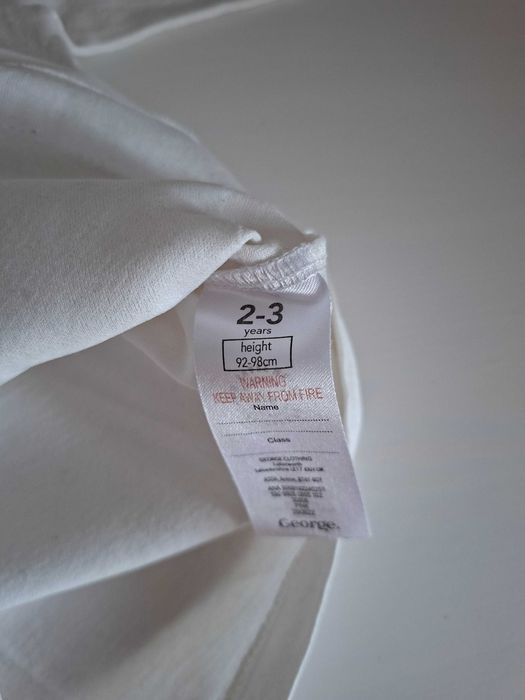 Biala bluzka z długim rękawem 92-98cm