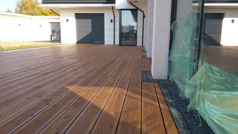 Deska Tarasowa Modrzew 150mm na 28mm klasa A/B