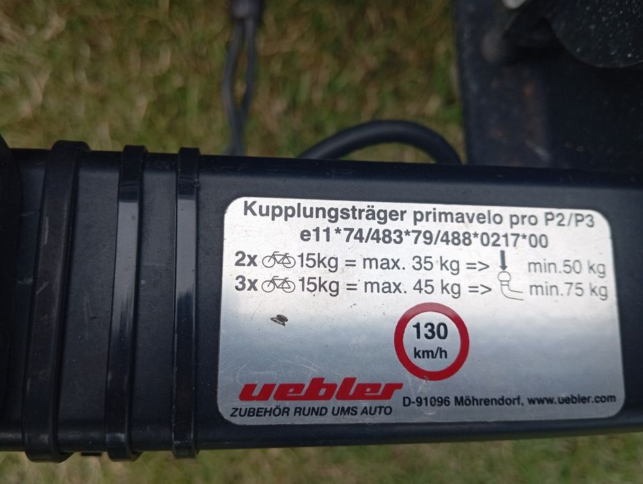 Bagażnik rowerowy Uebrel primavelo pro P2/P3