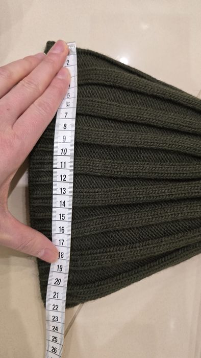 Czapka z kaszmirem i wełną La vitta khaki