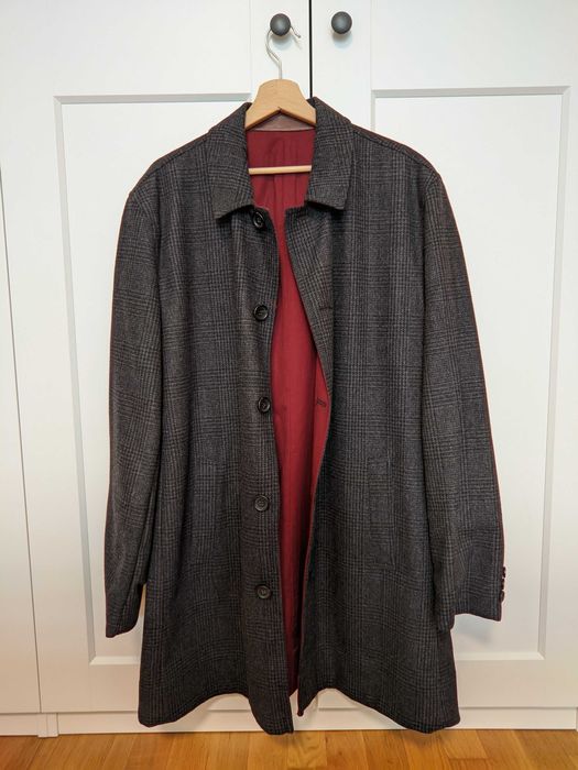 Płaszcz Tommy Hilfiger Dwustronny (Grafit/Bordo) Oryginalny Vintage