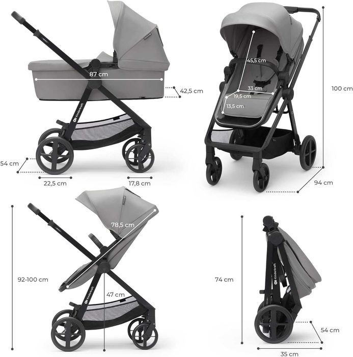 Carrinho de bebé KINDERKRAFT 3 em 1 (NOVO)