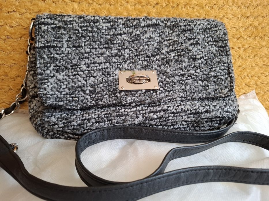 Tweedowa torebka F&F
