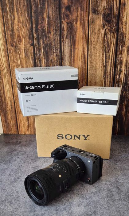 Sony FX30 + adapter Sigma MC-11 + Sigma 18-35mm f/1.8 DC – zestaw