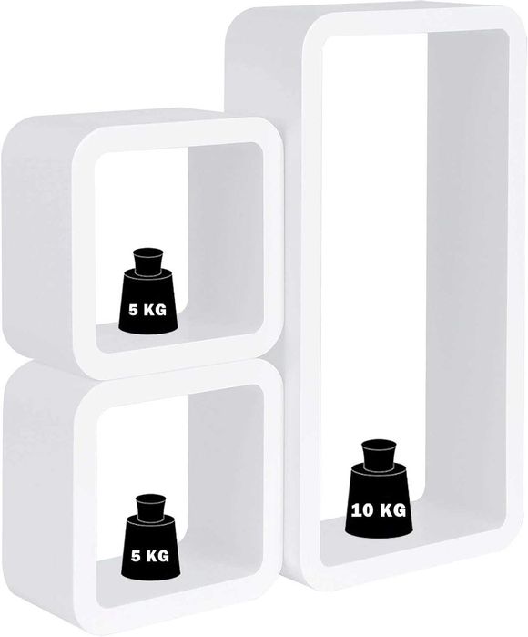 Nowy regał ścienny / półka / szafka / organizer / 3 szt/ WOLTU !A1463!