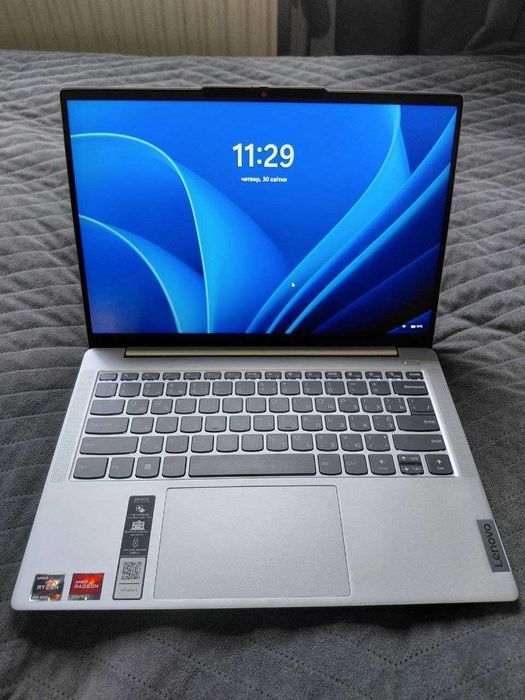 Ноутбук Lenovo IdeaPad Slim 5 Cloud Grey / 14" IPS WUXGA / AMD Ryzen 7 7730U / RAM 16 ГБ / SSD 512 ГБ / Підсвітка клавіатури / Зарядка через Type-C