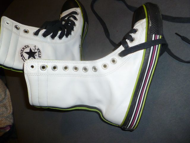 Trampki skórzane converse all star białe wysokie roz.37,5