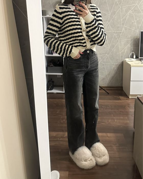 женские джинсы regular fit zara 34p