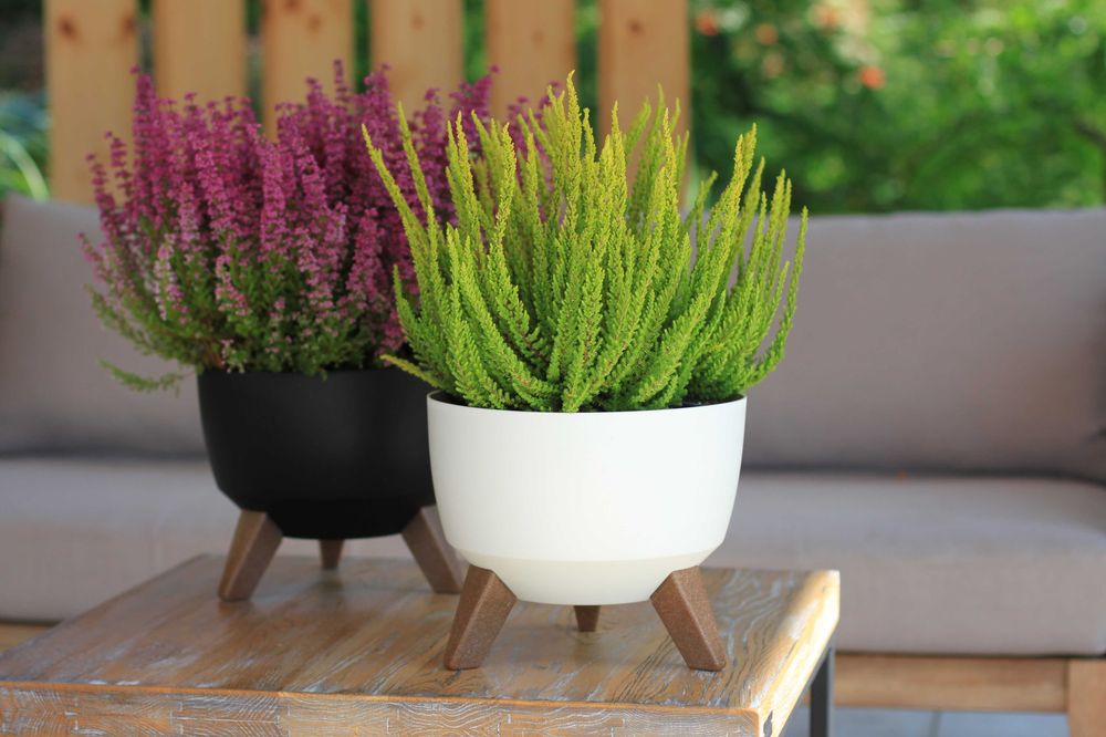 Zestaw Doniczek ROMA 3x24cm biały, 29cm jumper czarny, 29cm antracyt