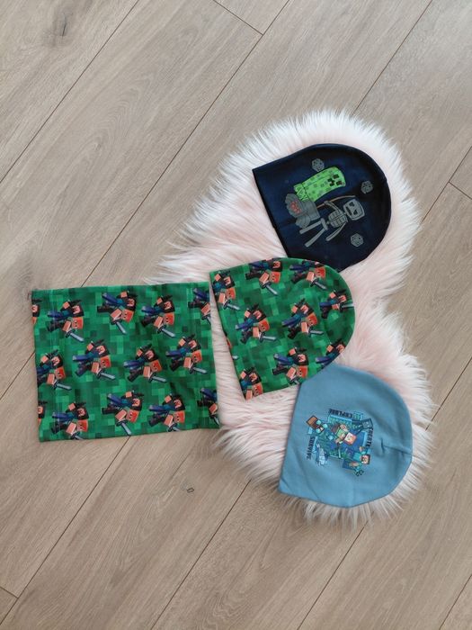 Zestaw komplet czapki Minecraft