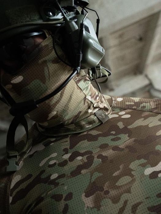 Тактичний лонгслів з балаклавою MANTIS Phantom LS Combat Shirt - Multicam для військовослужбовців під бронижеоет