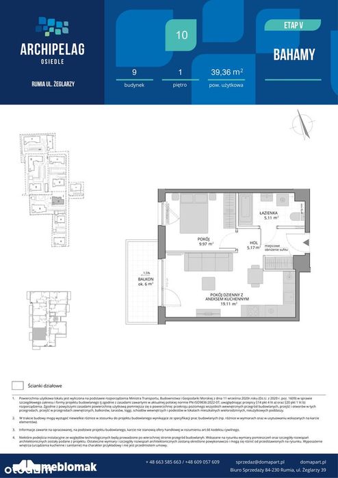 osiedle archipelag - V etap BAHAMY - 39,36 m2