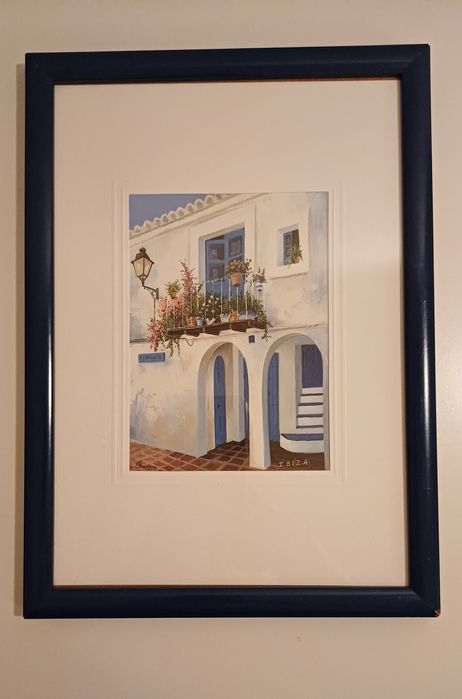 Akwarela Hiszpania Ibiza