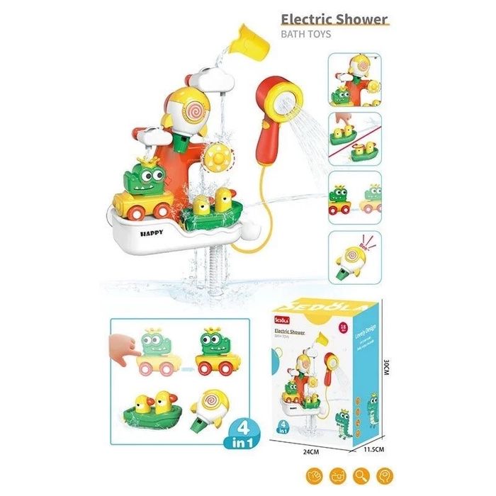 Гра для ванни, для купання (душова лійка, машинка з млином, кораблик)