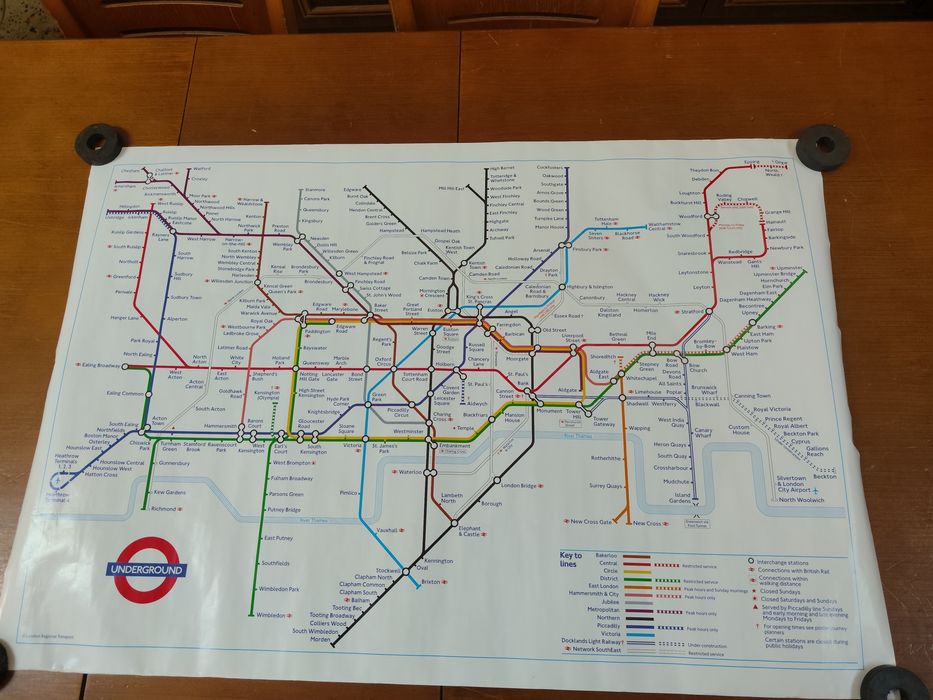 Esquema do metro de Londres de 1983 + OFERTA