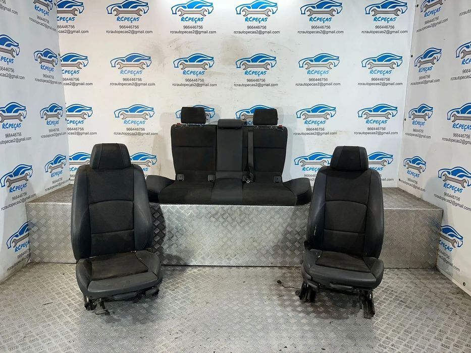 .Conjunto Bancos Tecido E Pele Originais BMW Série 1 E87 Pack M Frente Frontal Tras Traseiro 2004 - 2012