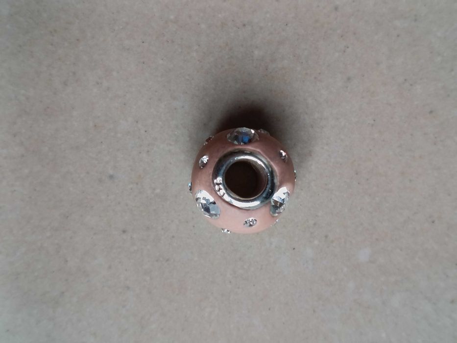 Kremowy Charms Beads Zawieszka z cyrkoniami Pasuje do Pand. Sr 925