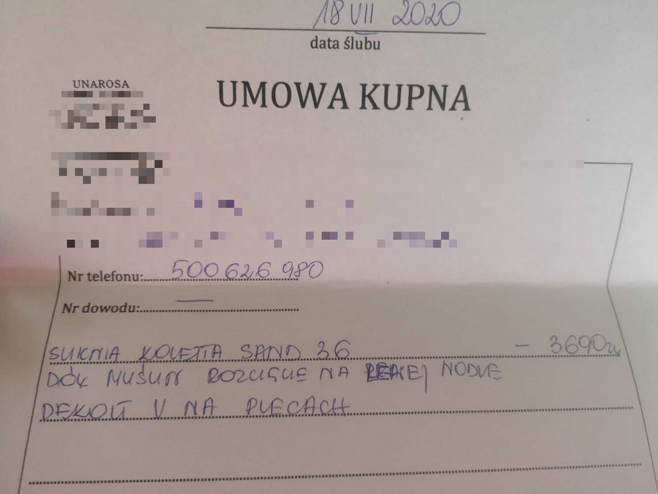 Romantyczna suknia ślubna Koletta Sand, rozmiar 36