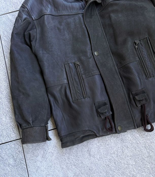 Kurtka skórzana pilotka AVIATOR skóra męska ocieplana podpinka r. XL