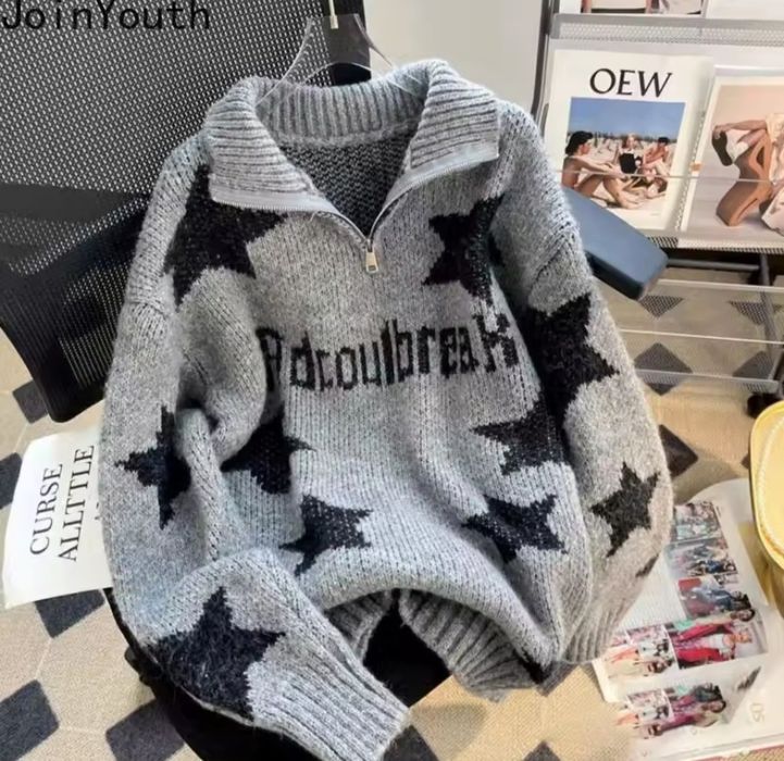 Светр з зірками оверсайз