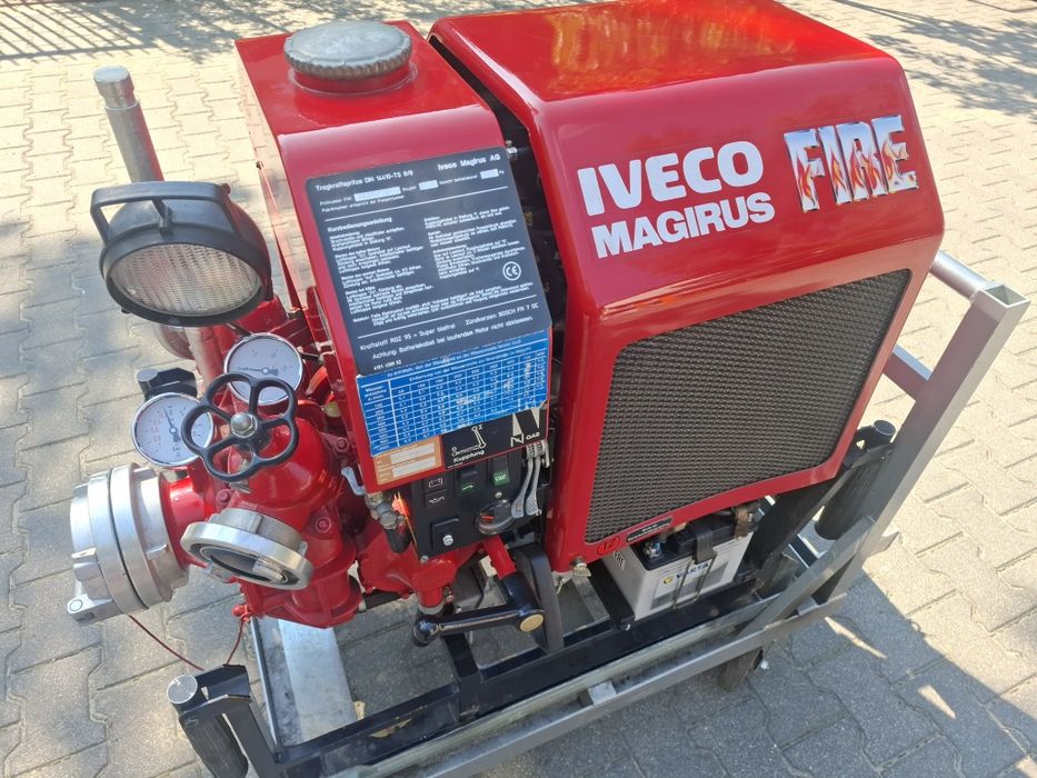 Motopompa Iveco Magirus Fire 1800 Litrów 15 bar Nawadnianie Deszczownia Pompa Strażacka