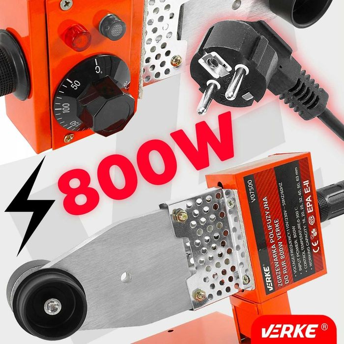ZGRZEWARKA Polifuzyjna Do Zgrzewania RUR PP PCV 800W Mocna+ Matryce