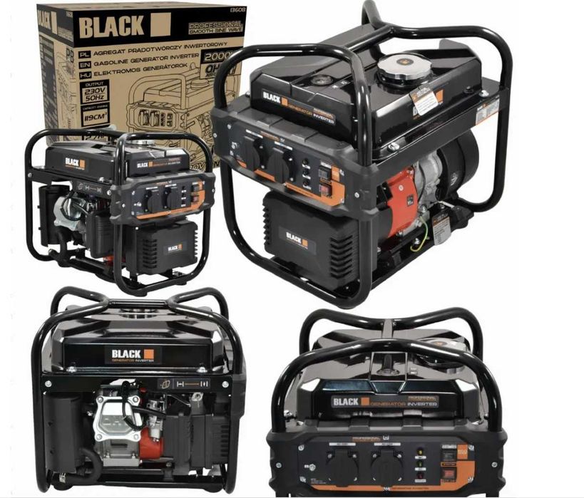 Інверторний бензиновий генератор BLACK 2,0 кВт 230 В, чиста синусоїда