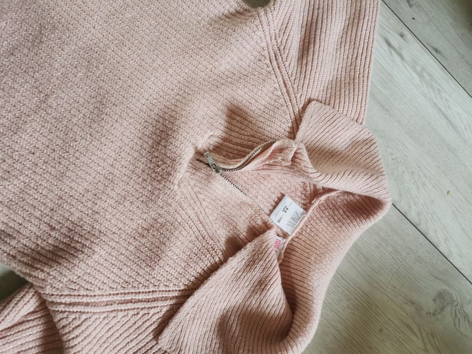 Sweter Zara 110 pudrowy róż